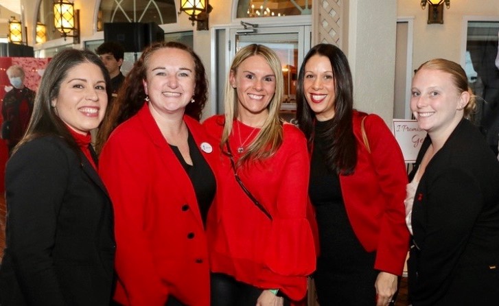 YMCA Group photo AHA Go Red For Women dinner